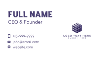 Artificial Intelligence Cube Software Business Card Design