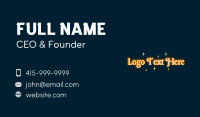 Orange Star Neon Wordmark Business Card