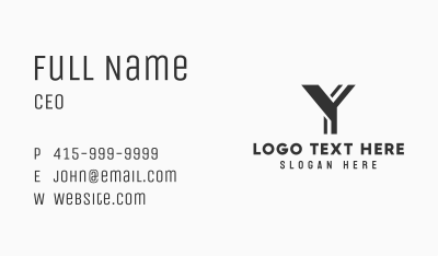Consulting Business Letter Y Business Card