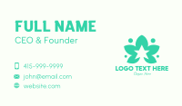 Green Herb Star Business Card Design