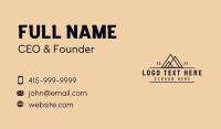 Minimalist Mountain Peak Business Card