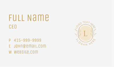 Simple Luxury Lettermark Business Card