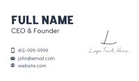 Elegant Handwritter Letter Business Card