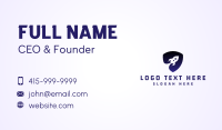 Blue Rocket Shield  Business Card