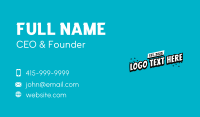 Graffiti Pop Art Wordmark Business Card