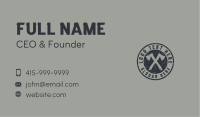 Gray Rustic Axe  Business Card