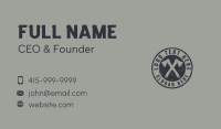 Gray Rustic Axe  Business Card