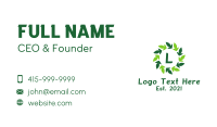 Leaf Wreath Letter  Business Card