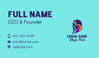Colorful Peacock Business Card