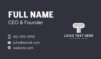 Simple Minimalist Classic Letter T Business Card Design