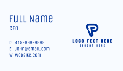 Generic Business Letter P Business Card