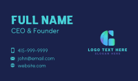 Gradient Tech Letter G  Business Card Design