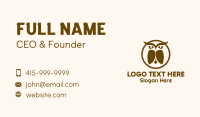 Minimalist Owl Badge Business Card Design