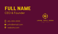 Gold Gothic Lettermark Business Card