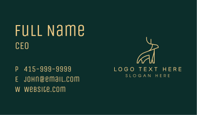 Golden Deer Company Business Card