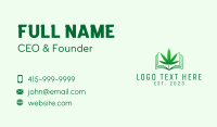 Cannabis Leaf Bookstore  Business Card
