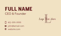 Neutral Elegant Lettermark Business Card