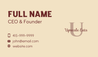 Neutral Elegant Lettermark Business Card Image Preview