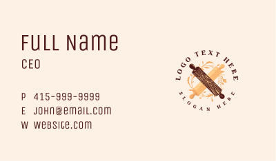 Baking Rolling Pin Business Card