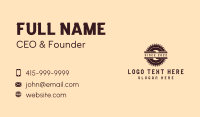 Wood Saw Blade Carpentry Business Card Design