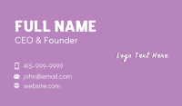 Beauty Script Lettermark Business Card