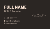 Signature Business Card example 4