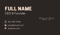 Elegant Signature Wordmark Business Card Image Preview