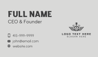 Piston Wrench Mechanic Business Card Design