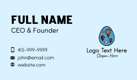 Hot Air Balloon Egg Business Card Design