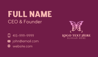 Butterfly Wings Woman Face Business Card