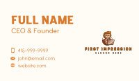 Monkey Office Worker Business Card Image Preview