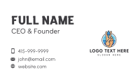 Hand Droplet Sanitation Business Card