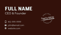 Texture Signature Wordmark Business Card