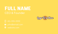 Summer Design Wordmark Business Card Design