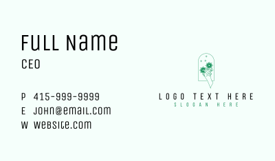 Organic Floral Hand Business Card
