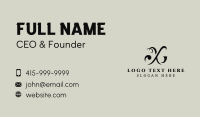 Premium Luxury Letter X Business Card