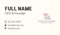 Missouri Hawthorn Flower Business Card Design