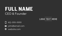 Business Line Wordmark Business Card