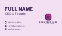 Purple Quote Letter G Business Card