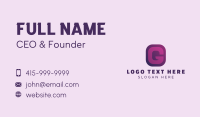 Purple Quote Letter G Business Card Design