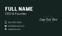 Classic Gothic Wordmark Business Card Design