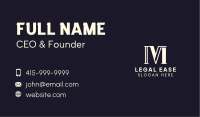Legal Law Firm Letter M Business Card Design