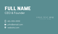 Elegant Business Wordmark Business Card Design