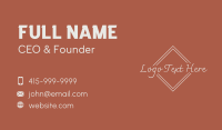 Fashion Boutique Apparel Business Card Design