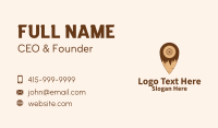 Woodwork Pin Location Business Card