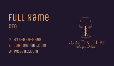 Fancy Lampshade  Business Card