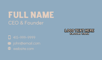 Vintage Hipster Wordmark Business Card Design