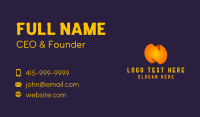 Generic Orange Letter N Business Card