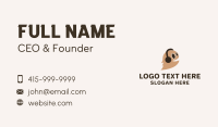 Headphones Cartoon Mascot Business Card