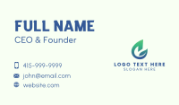 Gradient Leaf Letter G Business Card Design